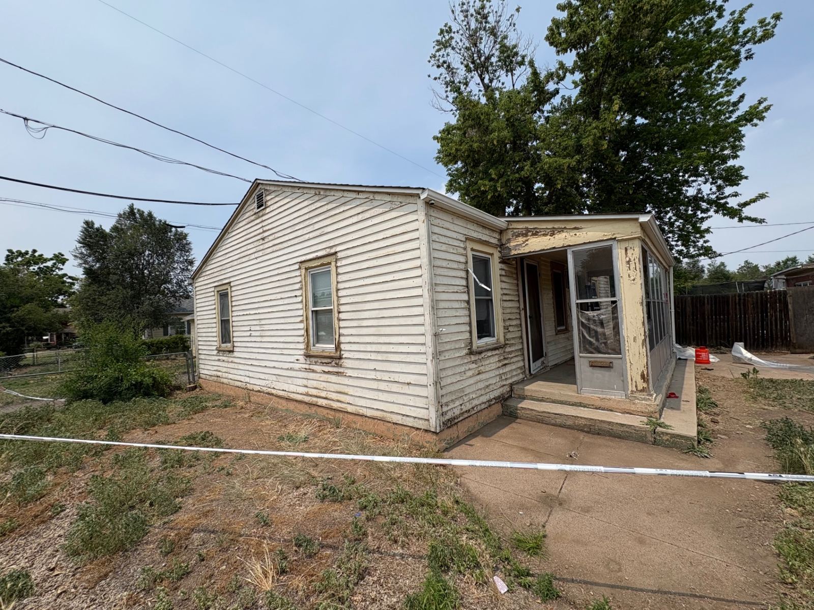 Pre-Demo Site Secured - Advantage Environmental Abatement job site